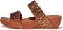 FitFlop Lulu Slide Glitter Sandalen cognac - Thumbnail 2