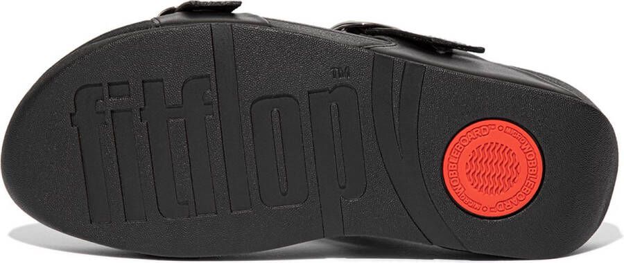 FitFlop Lulu Verstelbare Leren Slides ZWART