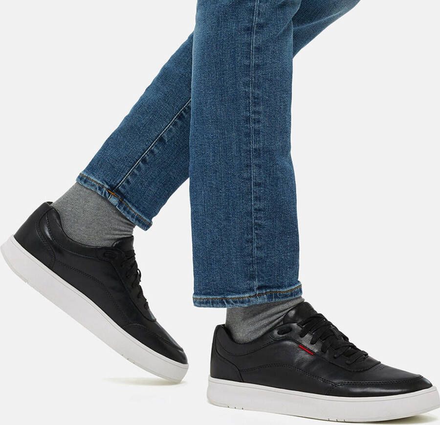 FitFlop ™ Mannen Leren Lage sneakers Herenschoenen Rally Leather Zwart