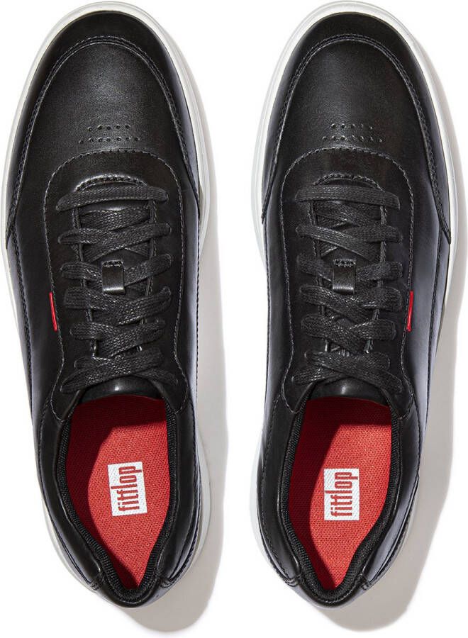 FitFlop ™ Mannen Leren Lage sneakers Herenschoenen Rally Leather Zwart