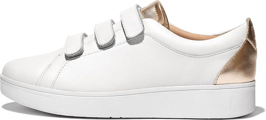FitFlop Rally Metalli Back Leather Strap Sneakers WIT