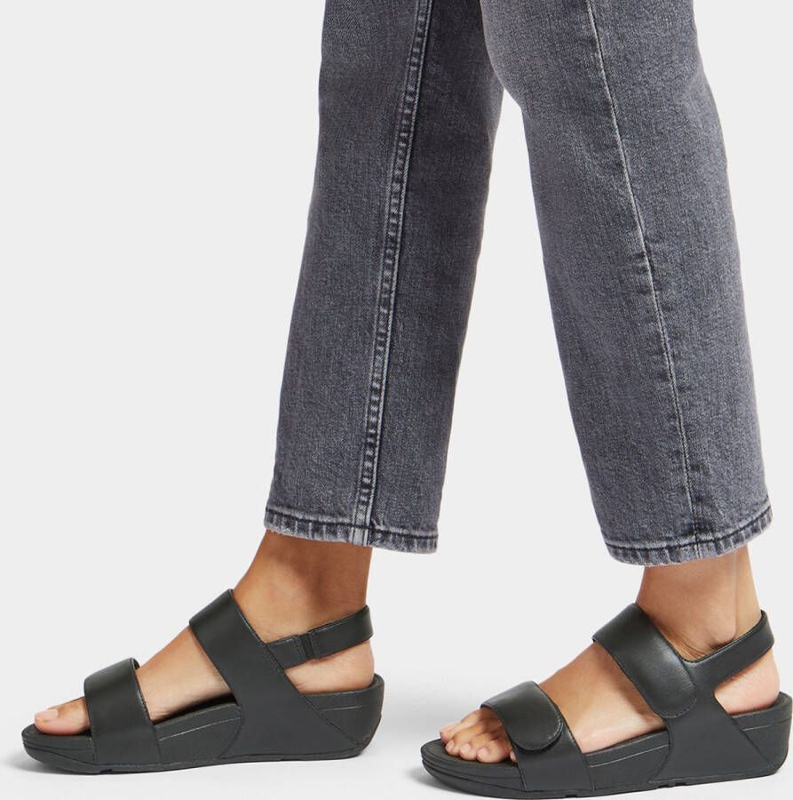 FitFlop Sandaal Lulu Adjustable Leather Back-Strap Sandals Zwart