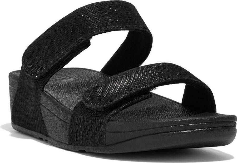 FitFlop Slipper Lulu Adjustable Shimmerlux Slides Zwart - Foto 5