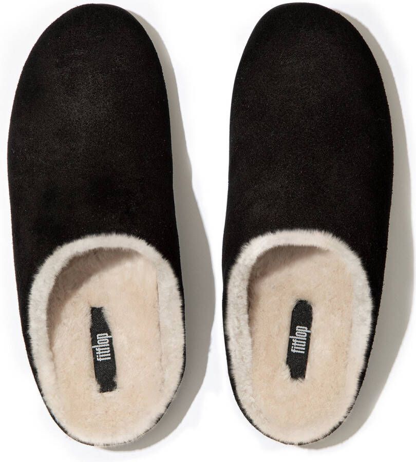 FitFlop Shearling pantoffels zwart