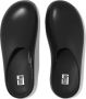 FitFlop Shuv Leren Pantoffels Sloffen ZWART - Thumbnail 3