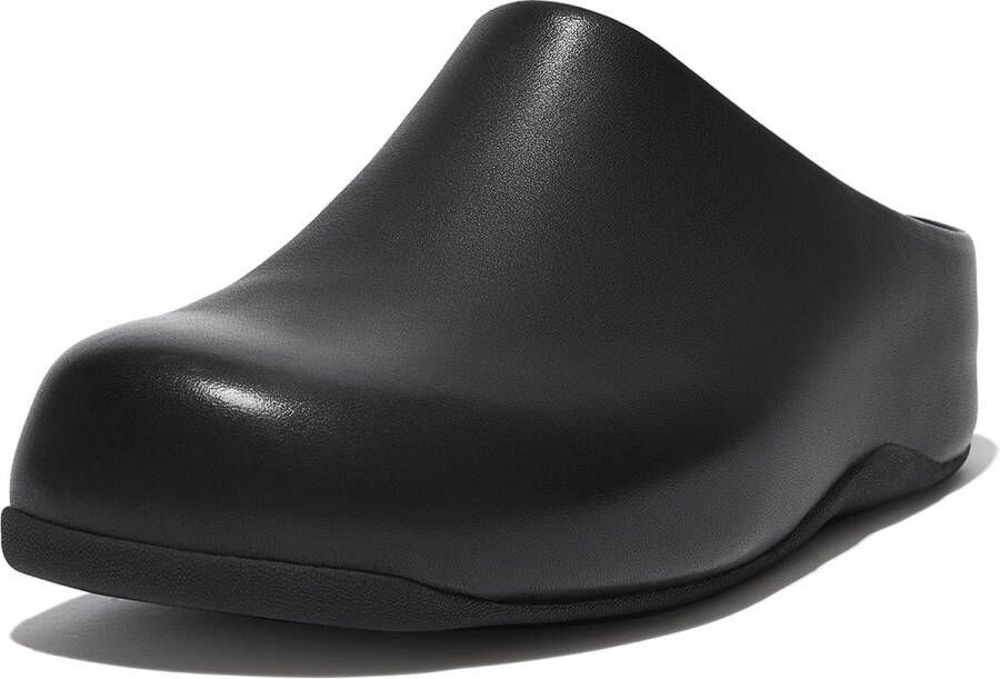 FitFlop Shuv Leather ZWART