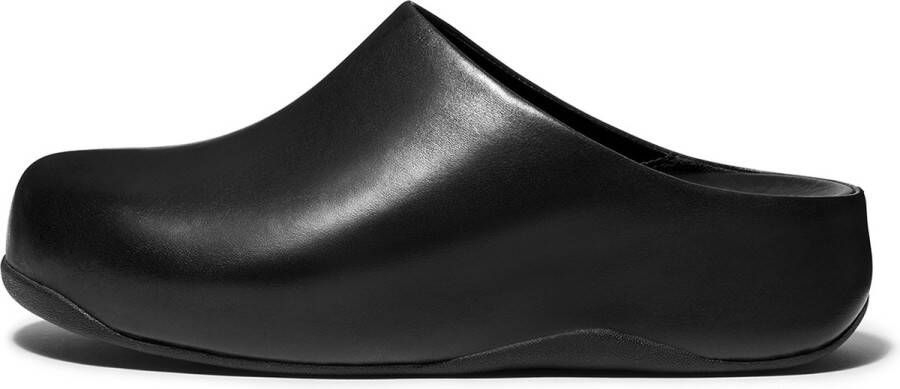 FitFlop Shuv Leather ZWART