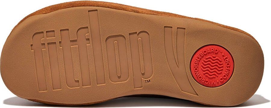 FitFlop Shuv Shearling-Lined Suede Clogs BRUIN