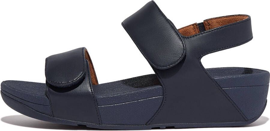 FitFlop Slipper Lulu Adjustable Leather Back-Strap Sandals Blauw