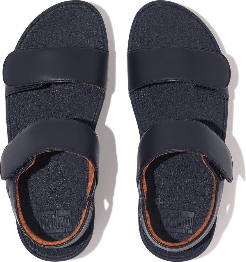 FitFlop Slipper Lulu Adjustable Leather Back-Strap Sandals Blauw