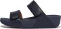 FitFlop Slipper Lulu Adjustable Leather Slides Blauw - Thumbnail 4