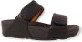 FitFlop Slipper Lulu Adjustable Leather Slides Blauw - Thumbnail 5