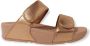 FitFlop Slipper Lulu Adjustable Leather Slides Rose Gold - Thumbnail 5