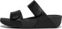 FitFlop Slipper Lulu Adjustable Leather Slides Zwart - Thumbnail 6