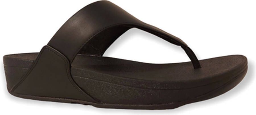 FitFlop Slipper Lulu Adjustable Leather Slides Zwart - Foto 7
