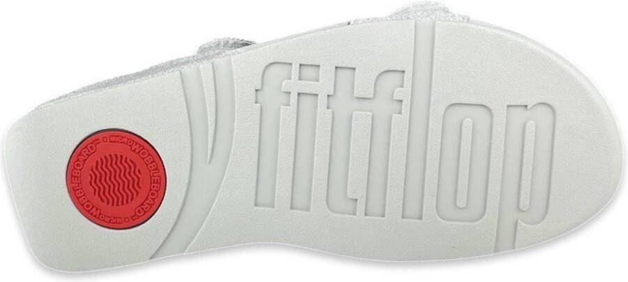 FitFlop Slipper Lulu Adjustable Shimmerlux Slides Zilver