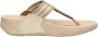 FitFlop Walkstar Toepost Brede Pasvorm Slippers voor Vrouwen Mix Leder & Synthetisch Goud - Thumbnail 9