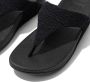 FitFlop Lulu Geo-Webbing Toe-Post Sandals ZWART - Thumbnail 6