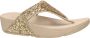 FitFlop Lulu Glitter Toe Thongs PU Glitter Teenslippers goudkleur - Thumbnail 7