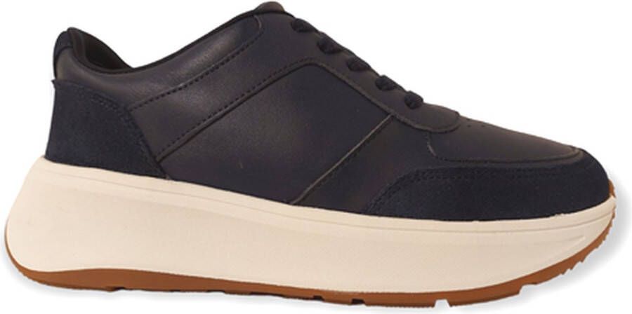 FitFlop Sneaker Platform F-Mode Donkerblauw Leer