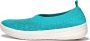 FitFlop Uberknit Slip-On Ballerina BLAUW - Thumbnail 3