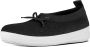 FitFlop ™ Uberknit Slip-On Ballerina With Bow Poly nylon Black - Thumbnail 3