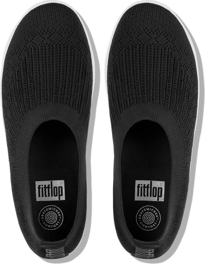 FitFlop Uberknit Slip-On Ballerina ZWART - Foto 2