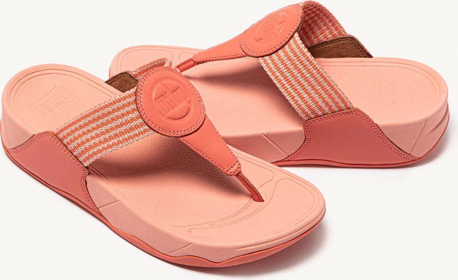 FitFlop Walkstar Wide Fit Multi-Tone Webbing ROSE