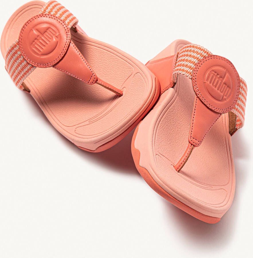 FitFlop Walkstar Wide Fit Multi-Tone Webbing ROSE