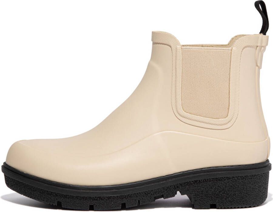 FitFlop Wonderwelly Contrast-Sole Chelsea Boots CRÈME