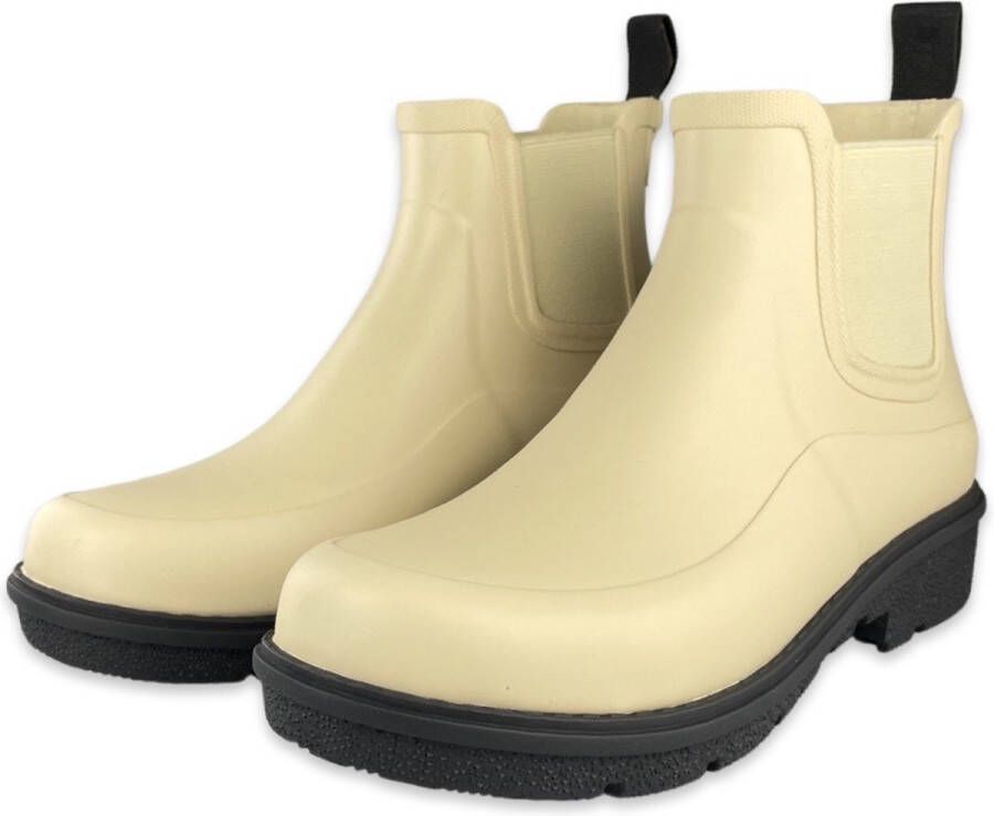 FitFlop Wonderwelly Contrast-Sole Chelsea Boots CRÈME