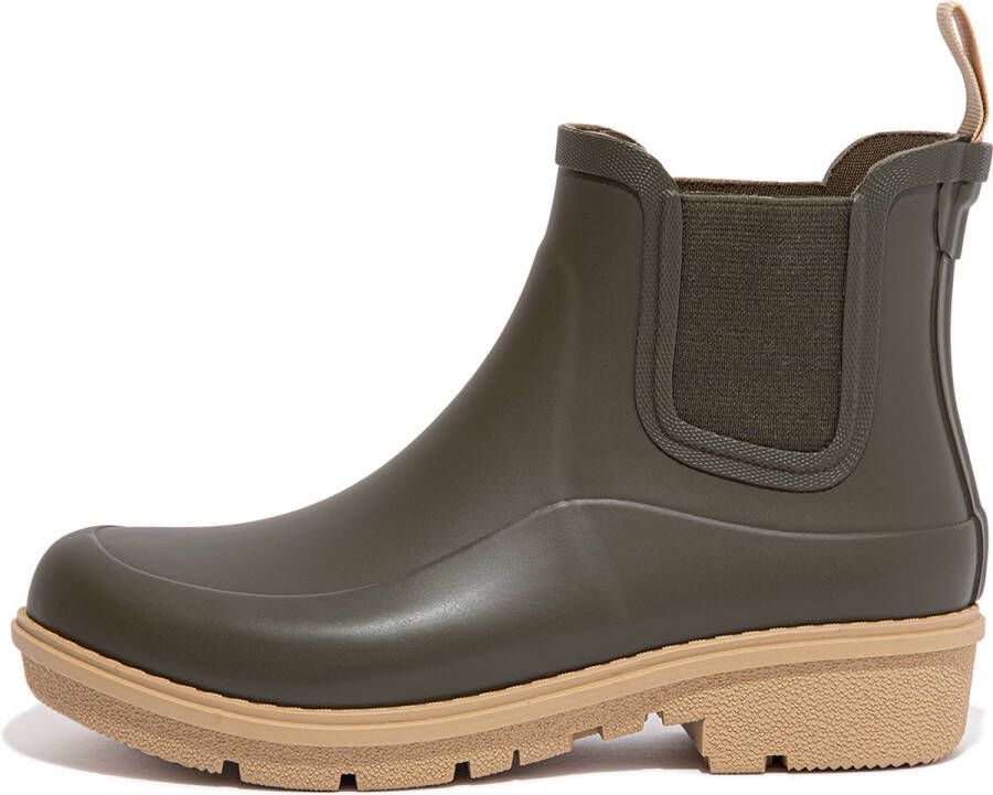 FitFlop Wonderwelly Contrast-Sole Chelsea Boots GROEN