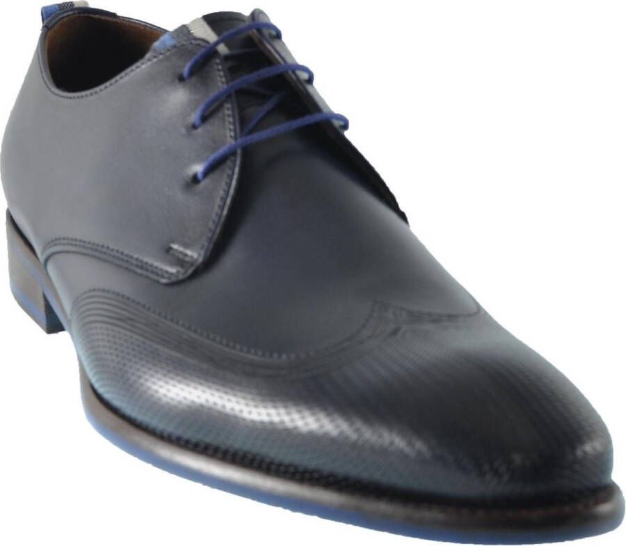 Floris van bommel 30144 De Stapper 06.01 Dark Blue G+Wijdte Veterschoenen - Foto 11