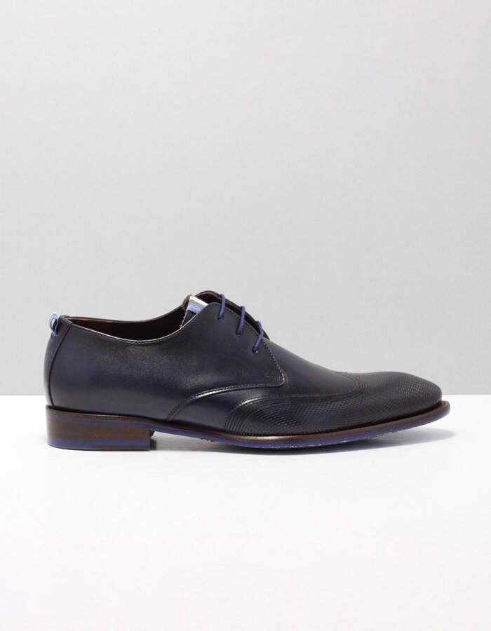 Floris van bommel 30144 De Stapper 06.01 Dark Blue G+Wijdte Veterschoenen - Foto 5