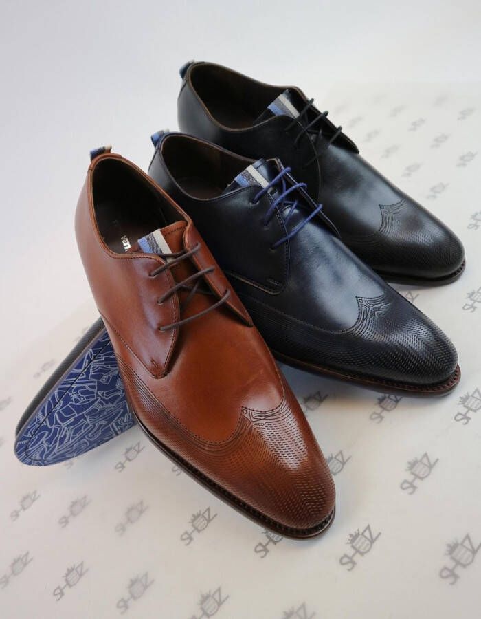 Floris van bommel 30144 De Stapper 06.01 Dark Blue G+Wijdte Veterschoenen - Foto 7