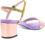 Floris van Bommel Asti 02.00 leren sandalettes roze paars - Thumbnail 4