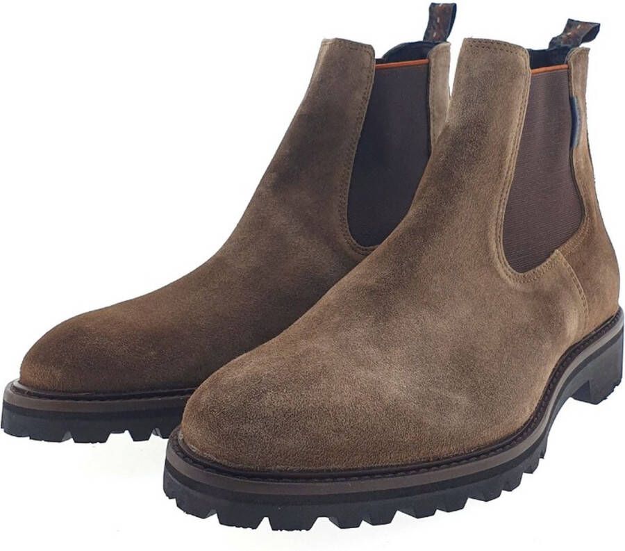 Floris van Bommel Floris van Chelsea boots Heren Boots Laarzen Herenschoenen Suède SFM-60018 Midden bruin