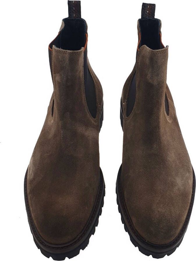 Floris van Bommel Floris van Chelsea boots Heren Boots Laarzen Herenschoenen Suède SFM-60018 Midden bruin