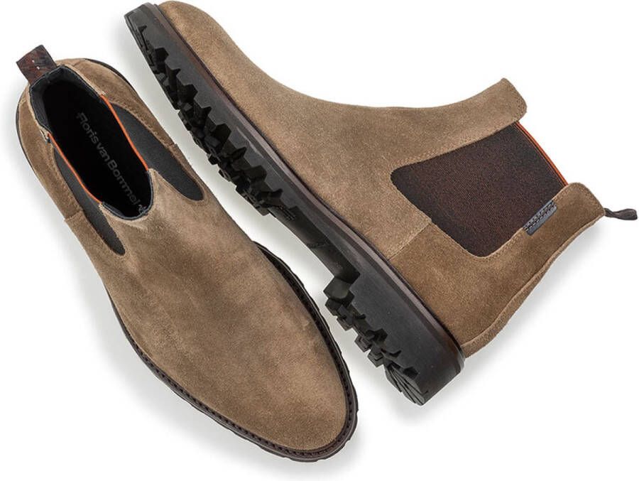 Floris van Bommel Floris van Chelsea boots Heren Boots Laarzen Herenschoenen Suède SFM-60018 Midden bruin