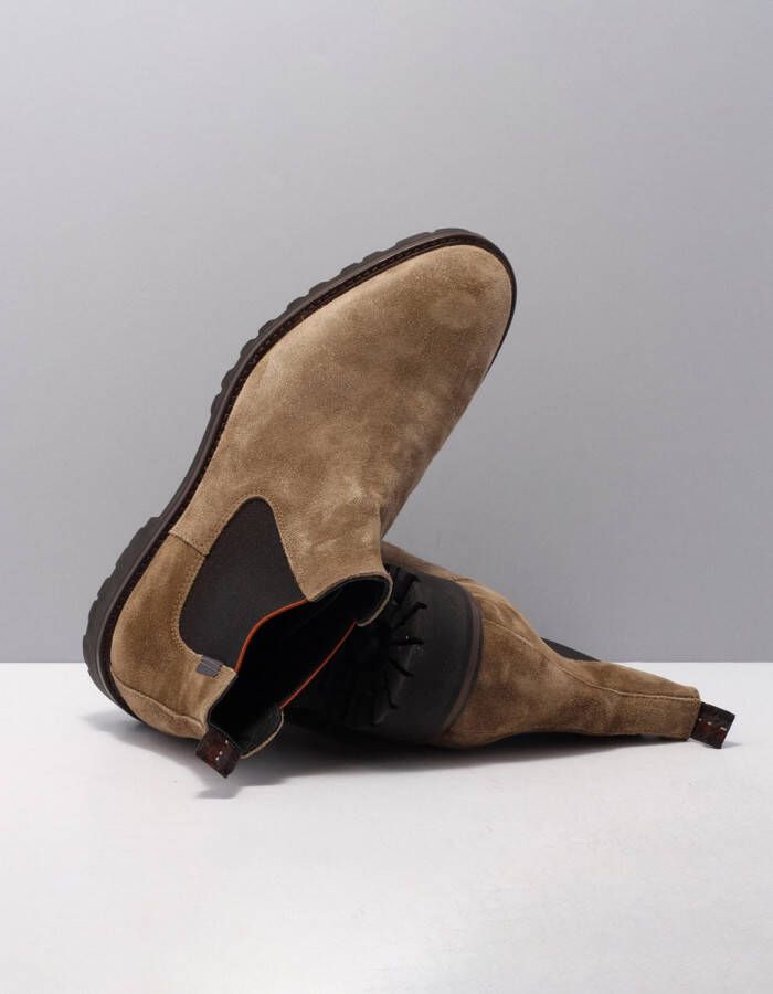 Floris van Bommel Floris van Chelsea boots Heren Boots Laarzen Herenschoenen Suède SFM-60018 Midden bruin