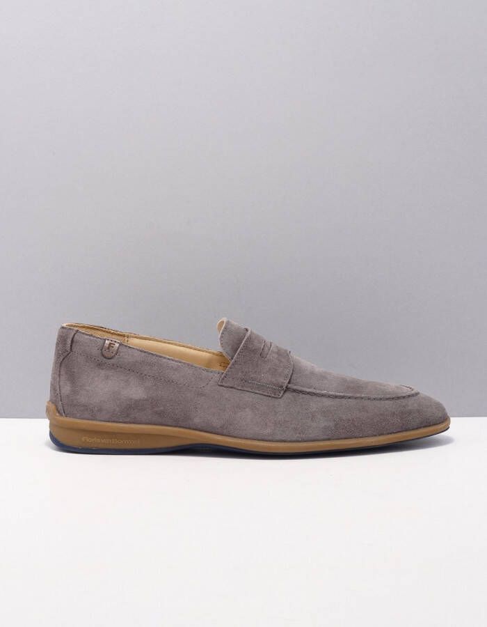 Floris van Bommel Knokki instappers grijs Suede