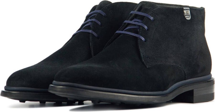 Floris van Bommel Mannen Suède Boots Herenschoenen 10667 Zwart