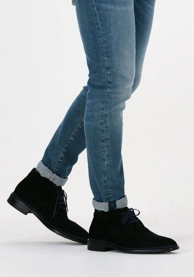 Floris van Bommel Mannen Suède Boots Herenschoenen 10667 Zwart