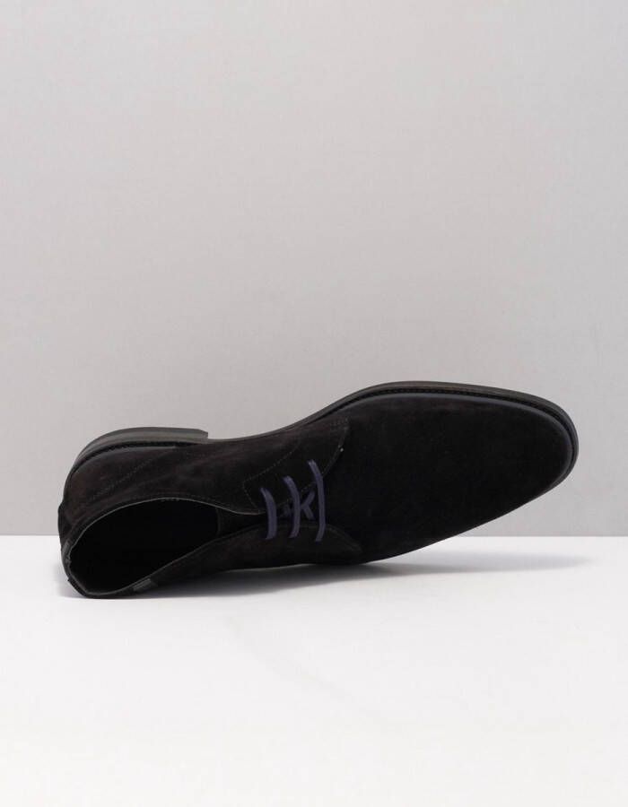 Floris van Bommel Mannen Suède Boots Herenschoenen 10667 Zwart