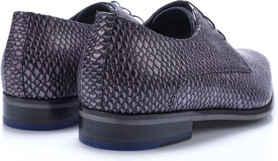 Floris van Bommel Veterschoen Floris Dressed DarkGrey Printed Leather SFM 30261 31 01 - Foto 15