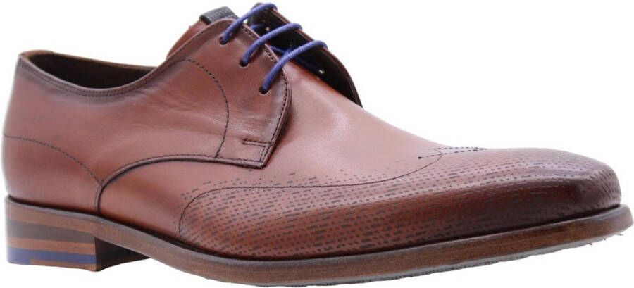 Floris van Bommel SFM-30301-24-01 Heren veterschoenNette herenschoenen Cognac