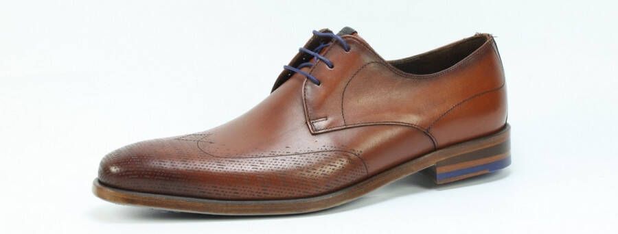 Floris van Bommel SFM-30301-24-01 Heren veterschoenNette herenschoenen Cognac