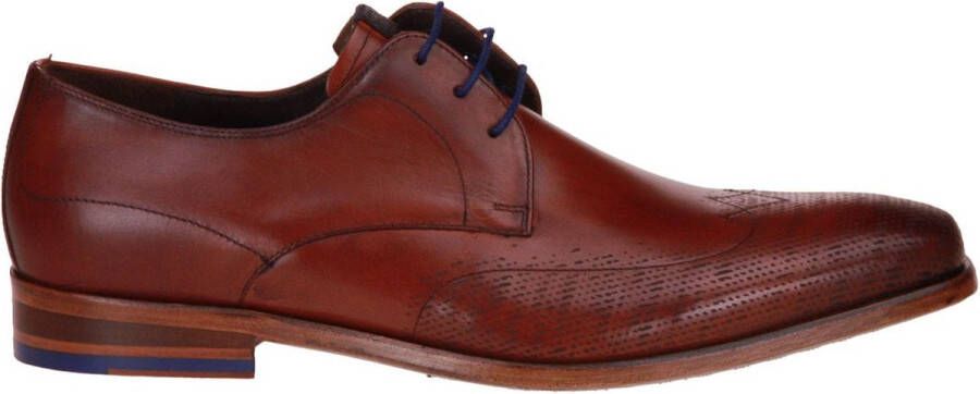 Floris van Bommel SFM-30301-24-01 Heren veterschoenNette herenschoenen Cognac
