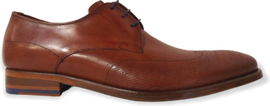 Floris van Bommel SFM-30301-24-01 Heren veterschoenNette herenschoenen Cognac