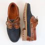 Floris van Bommel Van Bommel 10470 Sportieve veterschoen men (10+) bluebeige 11 darkblue Leer - Thumbnail 11